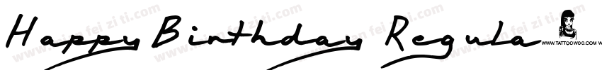HappyBirthday Regula字体转换